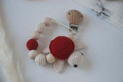 Schnullerkette Schildi - Cherry